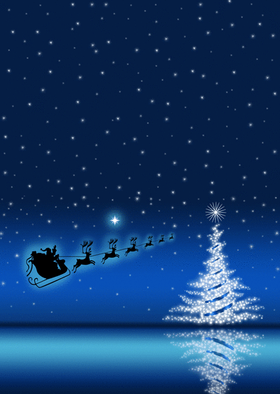 Carte Traineau Et Nuit Etoilee : Envoyer une Carte De Noel 
